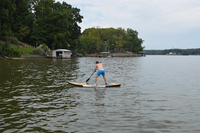 Andy on the paddleboard