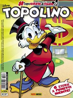 Topolino 3224 - 6 Settembre 2017 | ISSN 1120-611X | CBR 215 dpi | Settimanale | Fumetti | Universo Disney
Topolino apparve in Italia il 30 marzo 1930, quando sul n.13 del settimanale torinese Illustrazione del Popolo, diretto da Lorenzo Gigli, fu pubblicata la prima striscia disegnata da Ub Iwerks e intitolata Le avventure di Topolino nella giungla. Due anni dopo si ha il primo libro illustrato italiano con le sue immagini: Sua Altezza Reale il Principe Codarello e, poco più tardi, il 31 dicembre 1932, esce il primo numero di Topolino in formato giornale, edito da Nerbini.
Sulla falsariga del celebre Corriere dei Piccoli, anche Topolino si presentava ai lettori con periodicità settimanale e si apriva con una breve storia in cui le didascalie sono scritte in rima e realizzata da Giove Toppi, che divenne quindi il primo autore Disney italiano. Sul settimanale della Nerbini, comunque, trovano spazio soprattutto le strisce e le tavole realizzate da Floyd Gottfredson. In queste storie vengono anche introdotte delle didascalie in rima, scritte dal primo direttore della rivista, Paolo Lorenzini (detto Collodi Nipote in quanto nipote di Carlo Collodi), e viene anche assegnato il nome definitivo alla spalla di Topolino, ovvero quel Pippo un po' lunatico e un po' svampito che sui libri della Salani veniva ancora chiamato Medoro.
Nerbini non si era assicurato correttamente i diritti di pubblicazione: quando aveva varato la sua rivista, infatti, si era rivolto al Consorzio Cinematografico E.I.A., il distributore dei cortometraggi di Topolino, quando in realtà i diritti per le riviste erano stati dati in mano al giornalista Guglielmo Emanuel dallo stesso Disney. Per cui, per un paio di numeri, la testata passò da Topolino a Topo Lino, per poi riprendere la nota testata con il n.7. Il Topolino Giornale era formato da otto pagine e non conteneva solo storie a fumetti Disney ma anche storie non-Disney che anzi erano di solito la maggioranza delle storie presenti in un numero.
Il numero 137 del Topolino Giornale, dell'11 agosto 1935, segna il passaggio di consegne da Nerbini alla Mondadori. Il fascismo, tuttavia, causò dei problemi al giornale. Dal 1938, il Min.Cul.Pop. (Ministero della Cultura Popolare) impone alla stampa di non editare più i protagonisti del fumetto popolare americano. Il solo Topolino è risparmiato, e così il suo logo e il suo personaggio possono continuare ad esistere nelle edicole italiane, ma in piena seconda guerra mondiale, a partire dal n.476 del 27 gennaio 1942, anche il settimanale è costretto a cedere alle restrizioni. Lo sostituisce Tuffolino, un ragazzetto dalle medesime caratteristiche fisiche, disegnato dal grande illustratore Pierlorenzo De Vita. Con la fine del fascismo, le avventure di Topolino poterono di nuovo essere pubblicate.
Alla fine degli anni quaranta, però, i giornali a fumetti che pubblicavano storie a puntate di non più di due tavole ad episodio erano irrimediabilmente in crisi, e così lo stesso Topolino, le cui vendite erano di gran lunga calate rispetto al periodo d'oro. Mondadori, però, non poteva rinunciare alla rivista da edicola per non perdere i ricchi diritti delle pubblicazioni da libreria, così decise un doloroso ma necessario cambio di formato e periodicità. Nel 1949 nasce così il periodico a fumetti Topolino formato libretto, all'inizio con cadenza mensile, quindi quindicinale e, infine, settimanale, fino a giungere a oggi al suo sessantesimo anniversario e con oltre 3000 numeri usciti, ricchi di storie tra le più famose, con autori da Carl Barks a Romano Scarpa, da Floyd Gottfredson a Giovan Battista Carpi e così via.