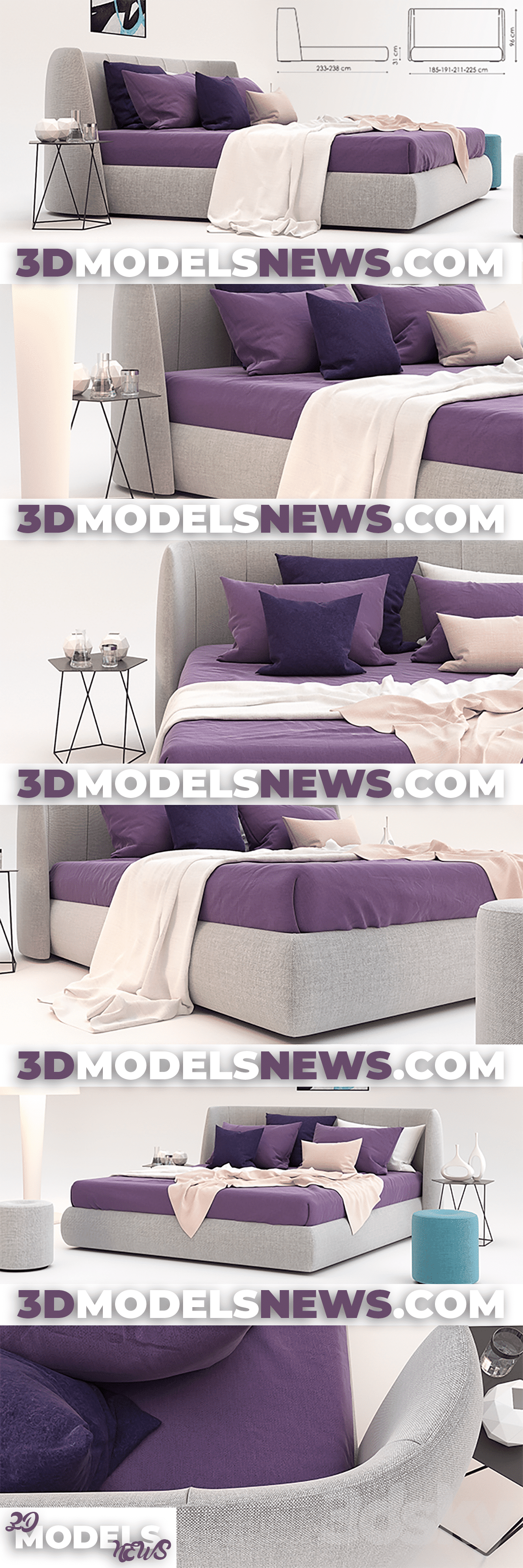 Basket Style Modern Bed Model 3