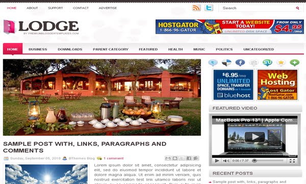 Lodge Blogger Template