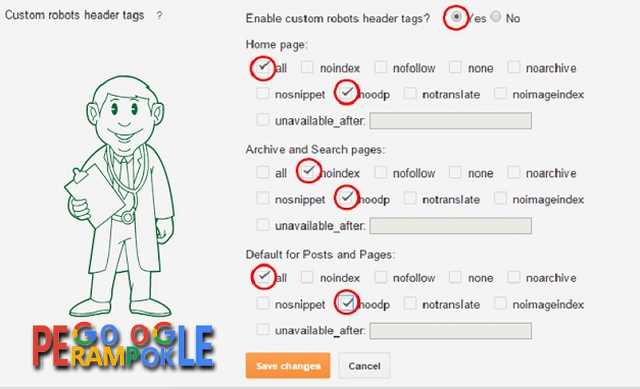 cara terampuh setting custom robots header tags untuk seo blogger