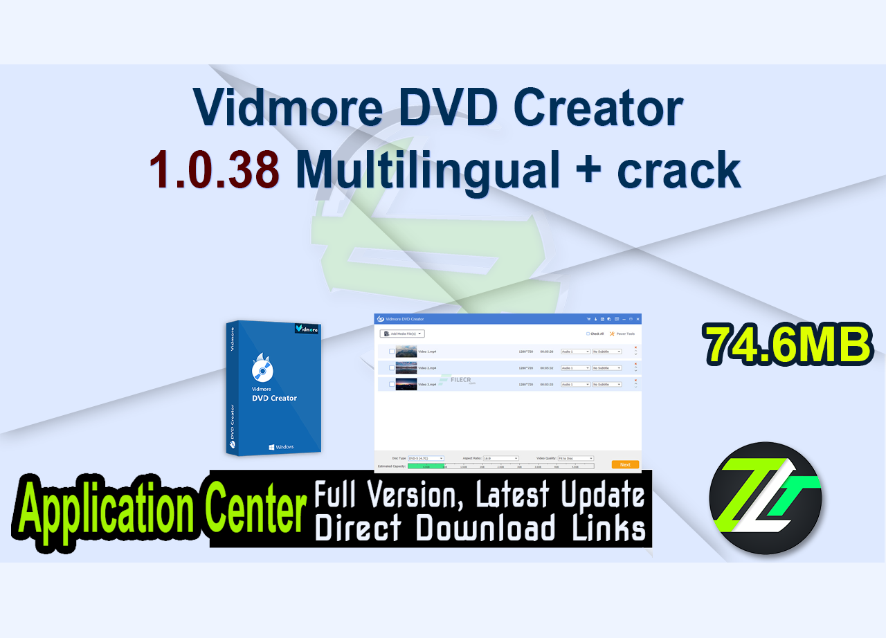 Vidmore DVD Creator 1.0.38 Multilingual + crack