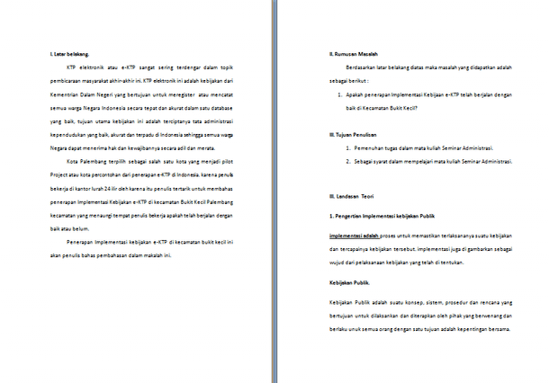Contoh Makalah Tentang E-KTP (Implementasi Kebijakan E-KTP 