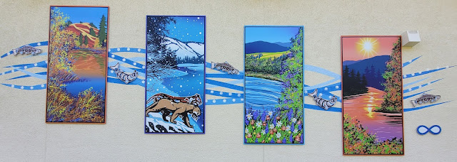 Grand Forks BC nature art mural.