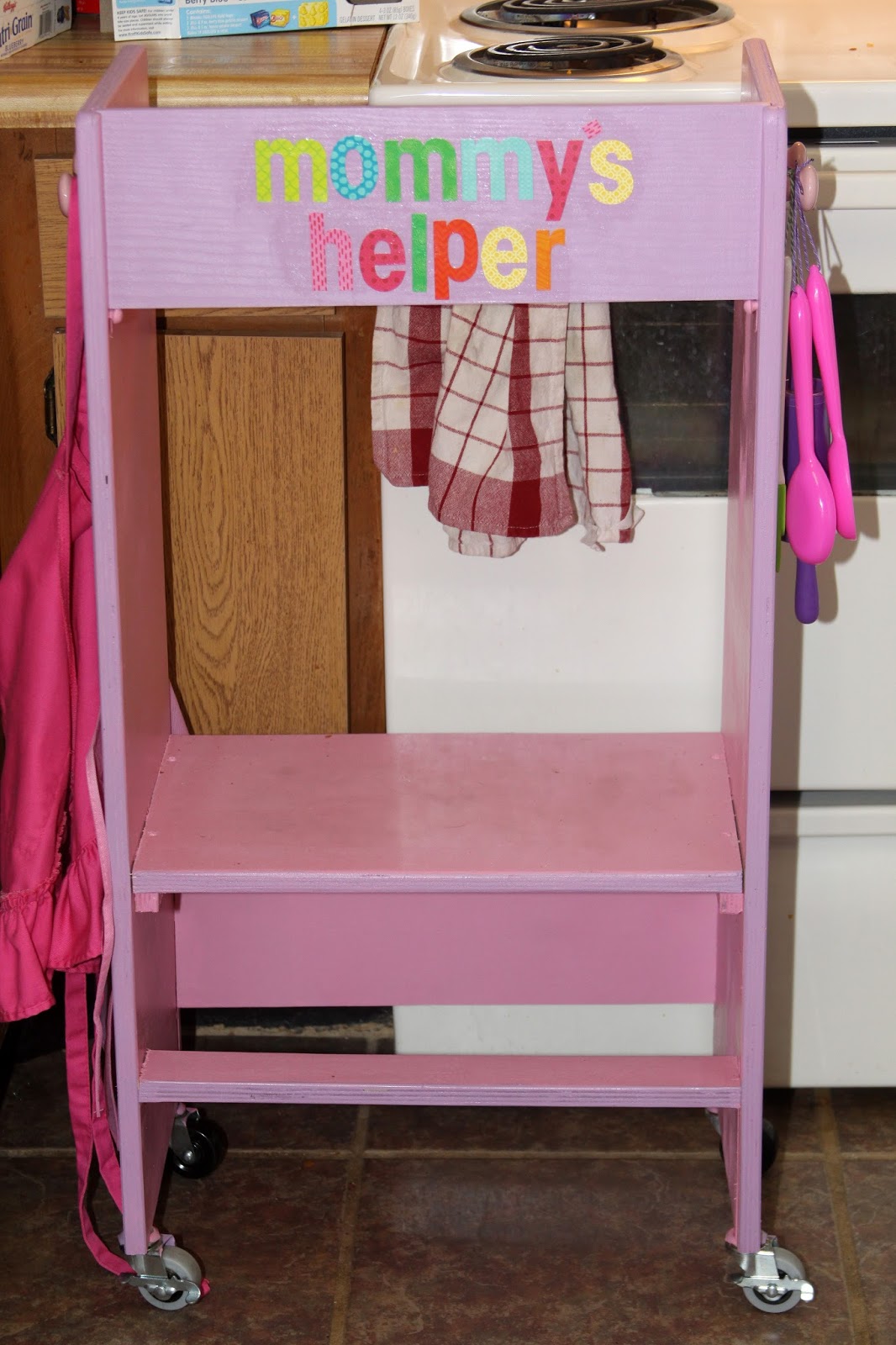 For The Love Of Food DIY Kids Kitchen Helper Stool Learning Tower