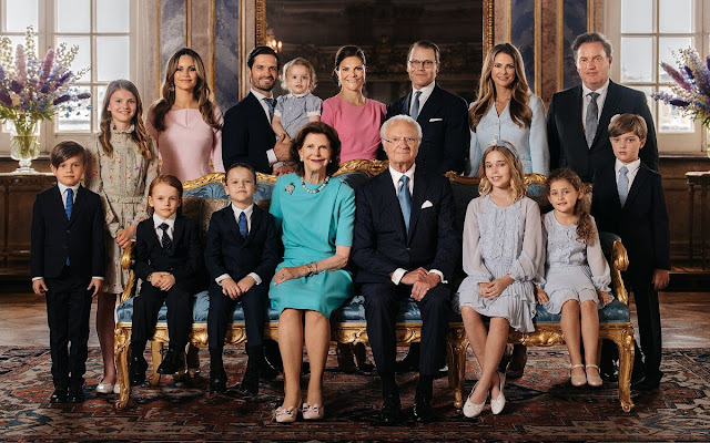Princess Estelle, Princess Sofia, Crown Princess Victoria, Princess Madeleine, Princess Leonore and Princess Adrienne