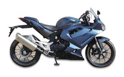 Hyosung GT300R blue sport bike