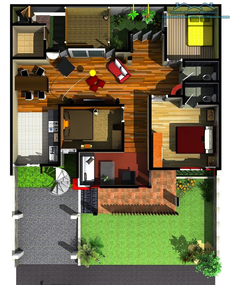 20+ Denah Rumah Modern