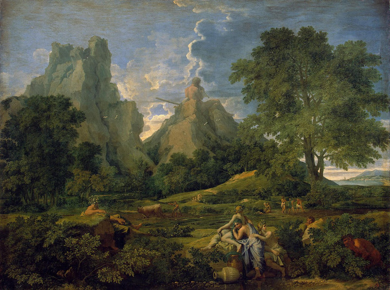 Landscape with Polyphemus by Nicolas Poussin - Mythology Paintings from Hermitage Museum
