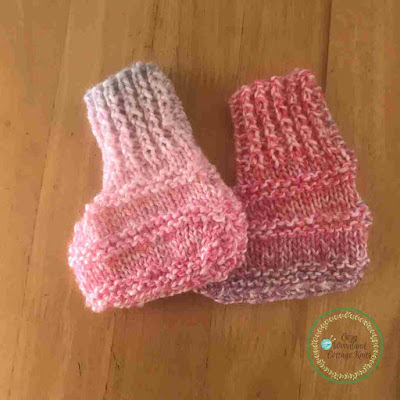 Picture of hand knitted booties