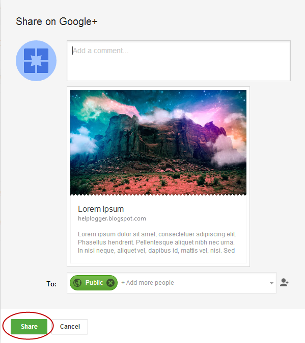  an only novel grouping of people volition live on able to discovery as well as follow you lot How to Share Blogger Posts or Pages to Google+