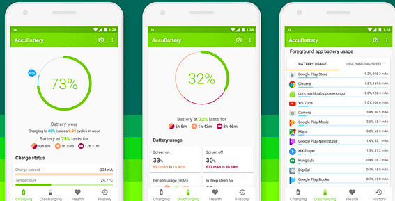 تطبيق Accu​Battery - البطارية