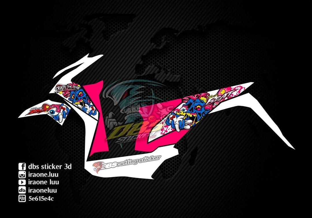 Cutting Sticker Honda Beat Zombie DBS Cutting Sticker 3D