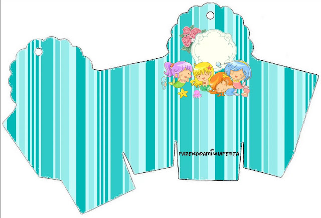 Baby Mermaid: Free Printable Boxes.