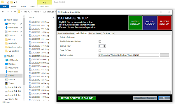 RadioDJ Database Backup Utility