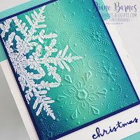 2 for 1 snowflake Christmas card using Stampin Up Snow Crystal, Christmas to Remember, and Joyful Flurry stamp sets and Wintry embossing folder. Card by Di Barnes - Independent Demonstrator in Sydney Australia - colourmehappy - cardmaking - stamping - stampinupcards