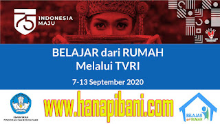 Jadwal, Materi Serta Panduan BDR Di TVRI Tanggal 7 - 13 September 2020