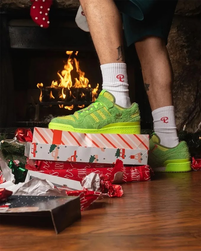 O memorável personagem "Grinch" é tema da nova coleção de Forum Low da adidas