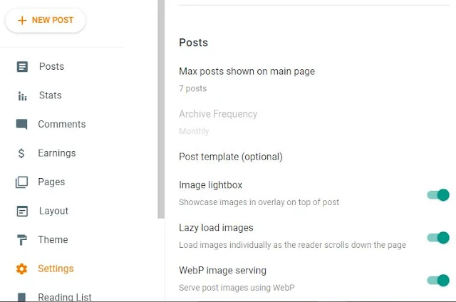 Lazy Load Images & WebP Image Serving in Blogger Blosgpot