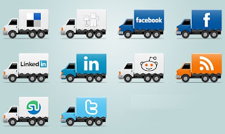 Truck social icon,vehicle social icons