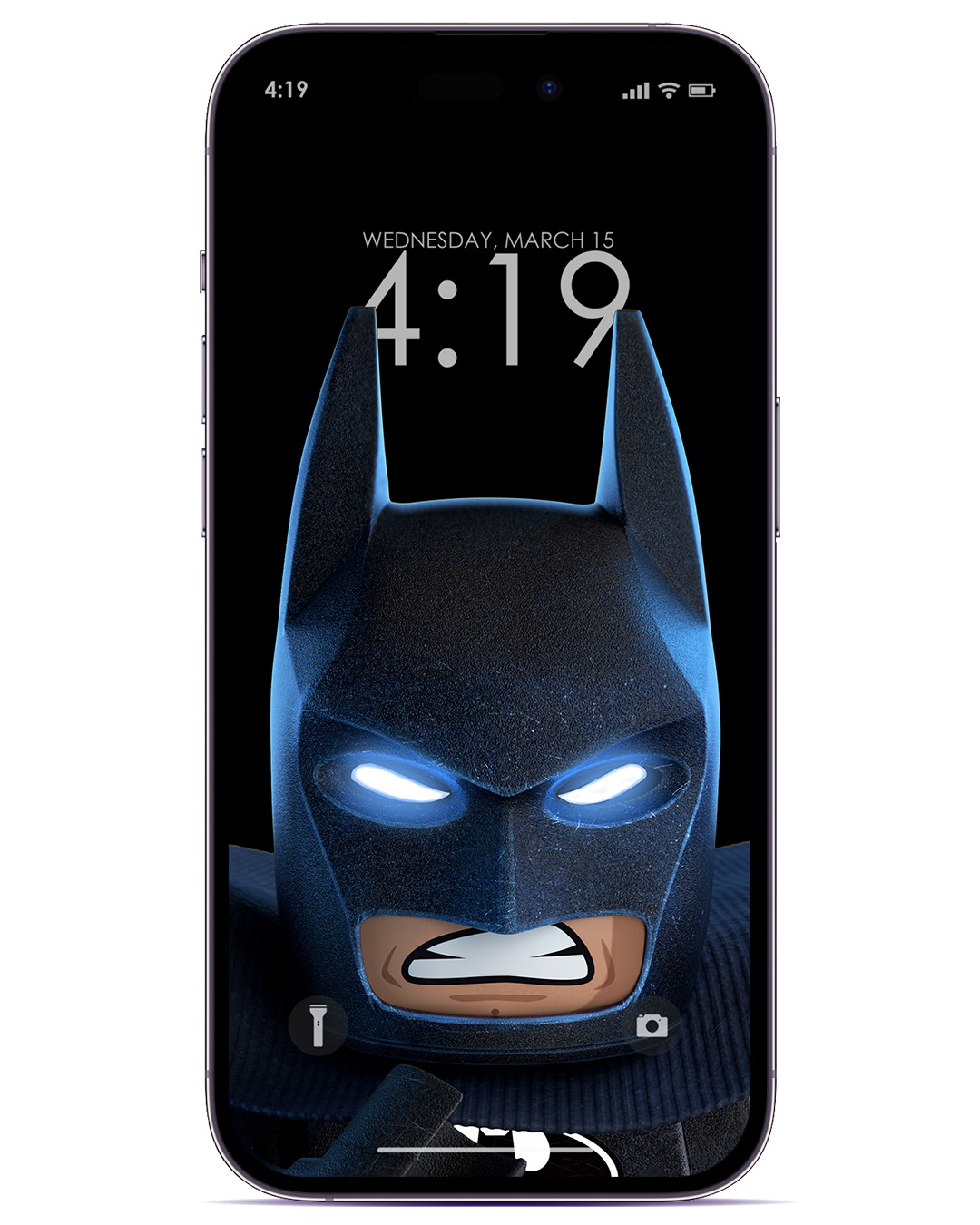 BATMAN LEGO OLED WALLPAPER FOR IOS 16 AND ANDROID