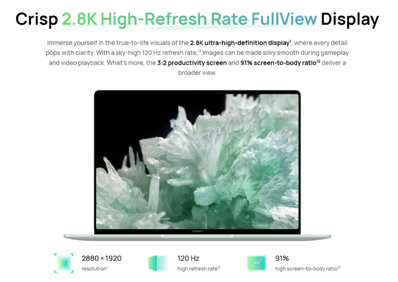 HUAWEI MateBook 14 2024: 120Hz 2.8K OLED, Intel Core Ultra chips, new Green color!