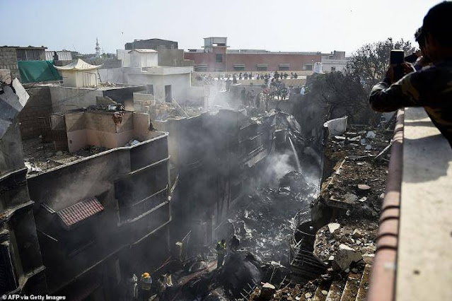 Aftermath of Pakistan plane crash, 2 people Rescued alive from wreckage of Airbus A320