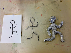 Initial Steps for Making a Gestural Sculpture Art Lesson