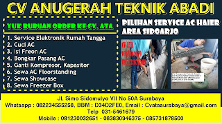 Pilihan Service AC Haier Area Sidoarjo 