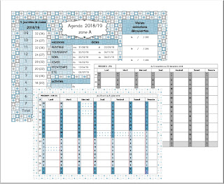 calendriers à afficher dans la classe ou à la maison