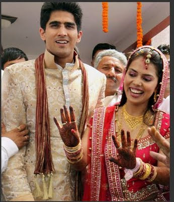 Vijender Singh and his wife