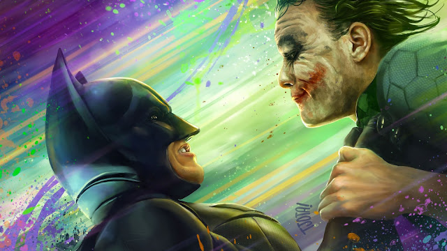 Batman and Joker Art Wallpaper.