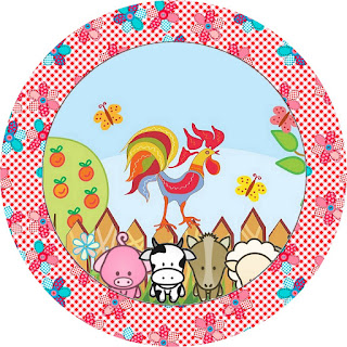 Baby Farm in Pink Toppers or Free Printable Candy Bar Labels.