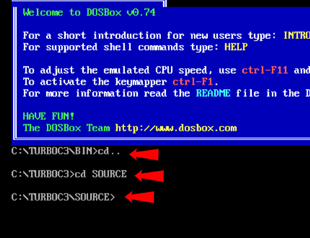change the current directory of DOS Shell