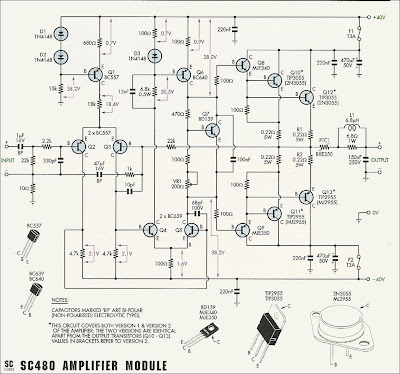 50W-70W Power Amplifier with 2N3055 & MJ2955