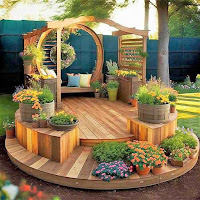 Ideas originales para terrazas de jardín de madera