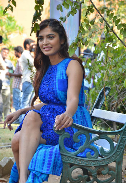 Tamil Actress Sanchita Shetty Latest Photos In Blue Dress