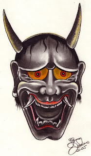 Japanese Tattoo With Image Japanese Mask Tattoos Especially Japanese Hannya Mask Tattoo Design 1