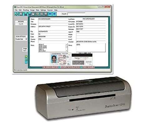 Duplex SIDL1 Driver License Scanner with Age Verification