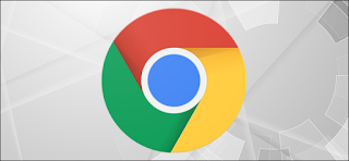 شعار Google Chrome على خلفية رمادية مع ترس