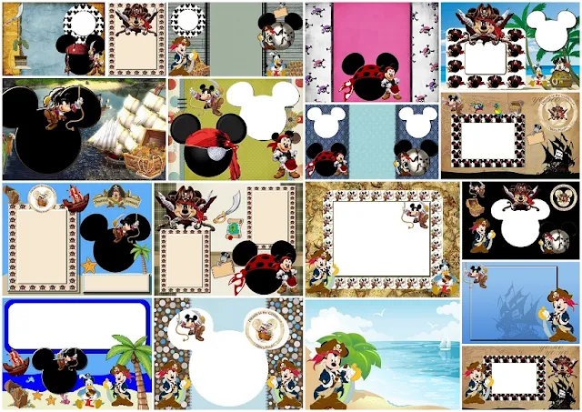 Mickey Mouse Pirate: Free Printable Invitations.