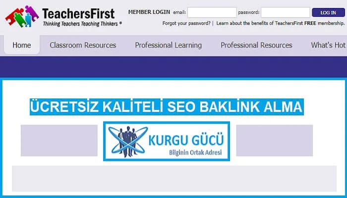 TeachersFirst.com'dan Kaliteli Ücretsiz Backlink Alma Yöntemleri - Kurgu Gücü