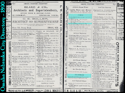 Furniture Omaha on Omaha City Directory   1890