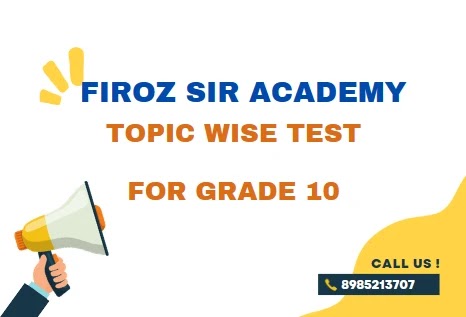 10th CBSE MCQ Test on Topic Wise