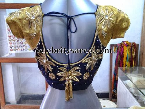 Saree Blouses with Zardosi Work