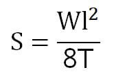 Sag calculation formula