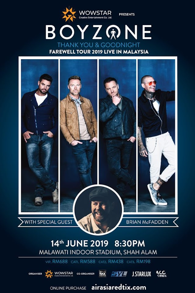 Boyzone "Thank you and Goodnight Farewell" Tour in MALAYSIA 2019