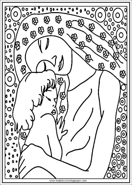 gustav klimt mother and child adult coloring pages