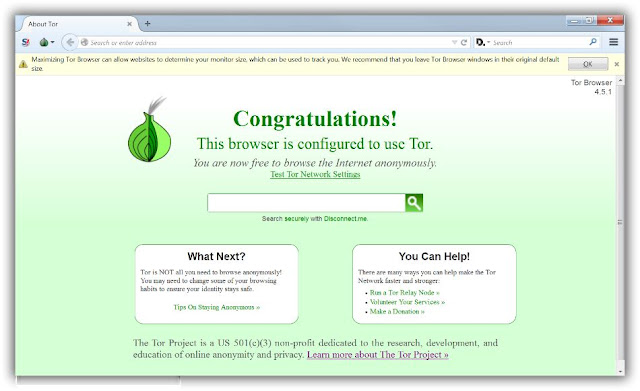 Tor Browser for Windows Screenshot 1