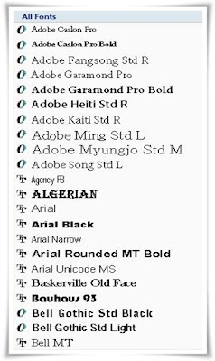 Font Blog, jenis font blog, ukuran font blog,tulisan blog, jenis huruf blog